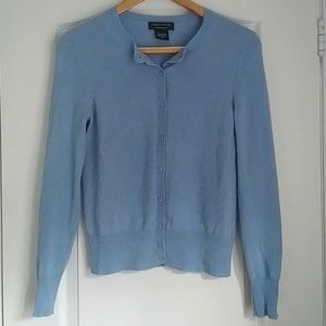 LORD + TAYLOR - sky blue cashmere cardigan